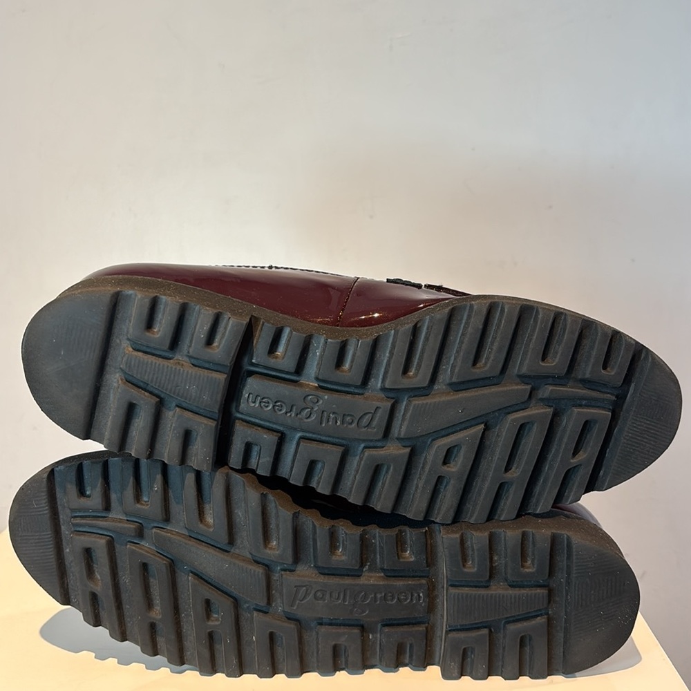 Women’s Burgundy Patent Loafers - Picture 7 of 9